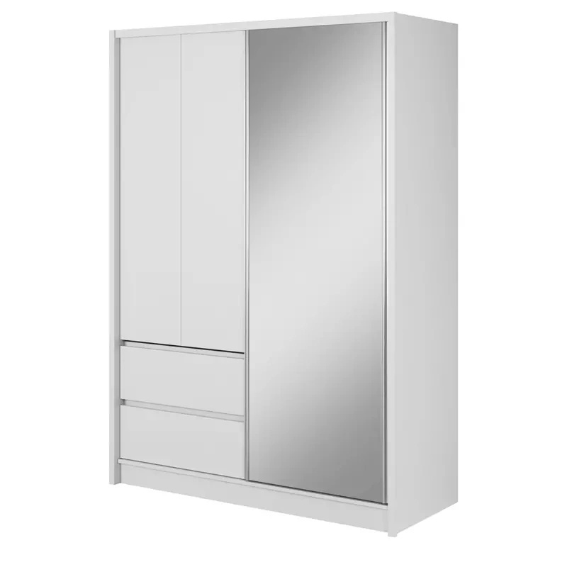 Biała szafa z lustrem 150 cm MALTA