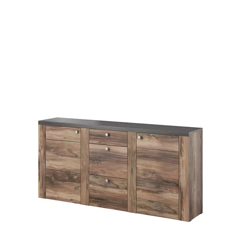 Komoda do salonu z szufladami LARONA orzech satin