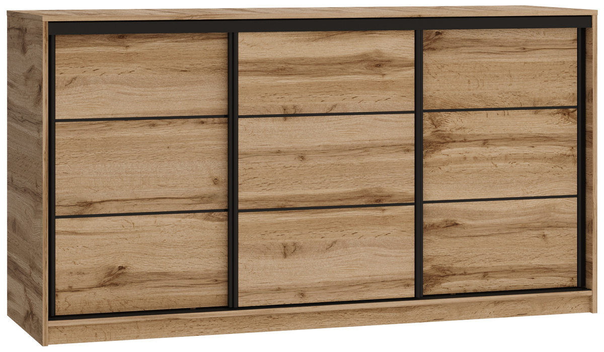 Komoda do sypialni 180 cm z drążkiem i szufladami LOFT