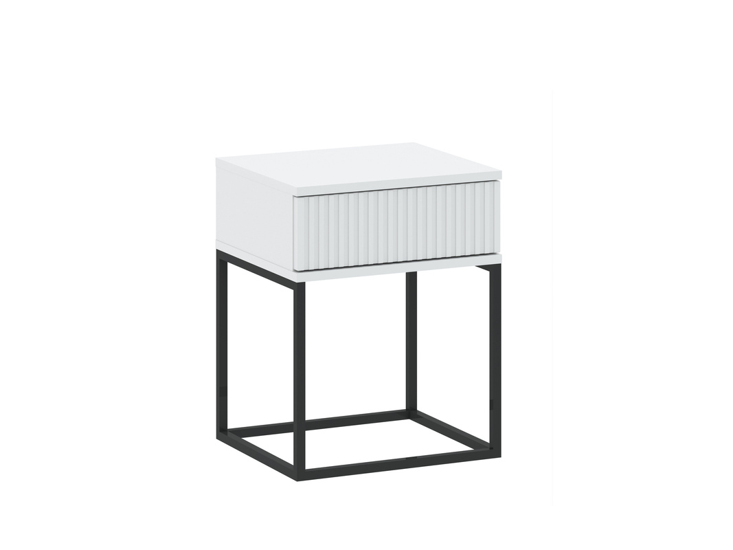 Szafka nocna 40 cm do sypialni z szufladą COTTA biały