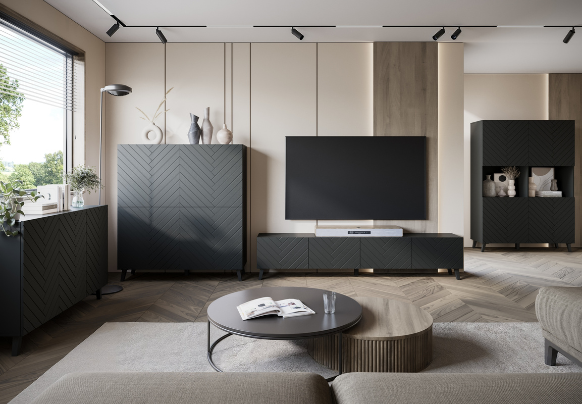 Nowoczesny zestaw mebli modułowych do salonu PUNES