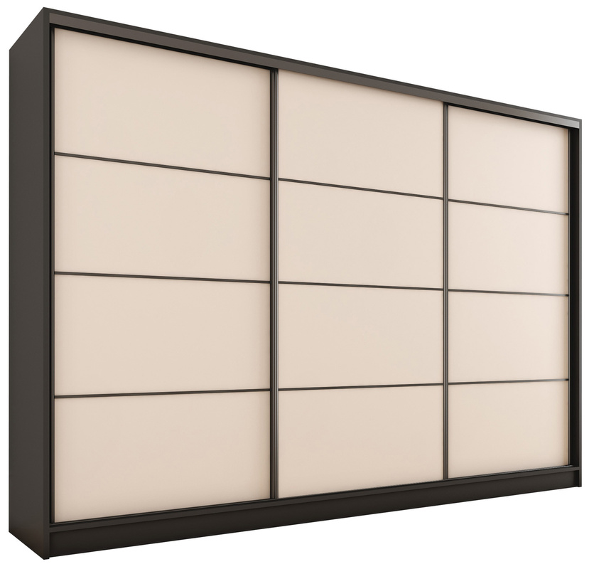 Szafa przesuwna do sypialni 250 cm beż piaskowy LOFT