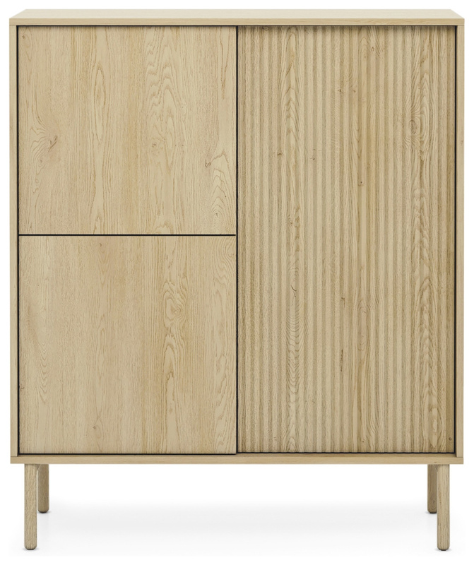 Wysoka komoda do salonu trzydrzwiowa 103 cm TAMORIS dąb cremona