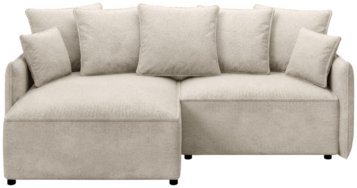 Beżowy narożnik do salonu z funkcją spania rozkładany ARTUR