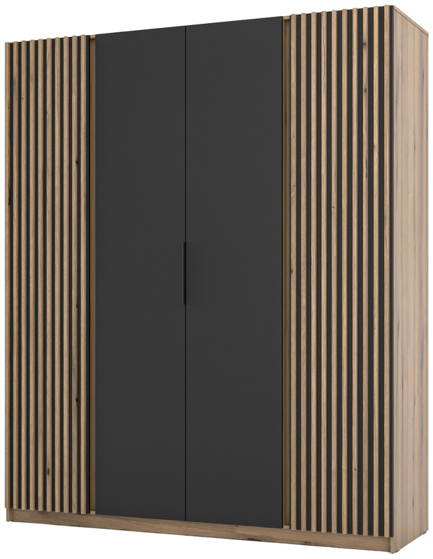 Szafa czterodrzwiowa do sypialni z lamelami 200 cm KARAT