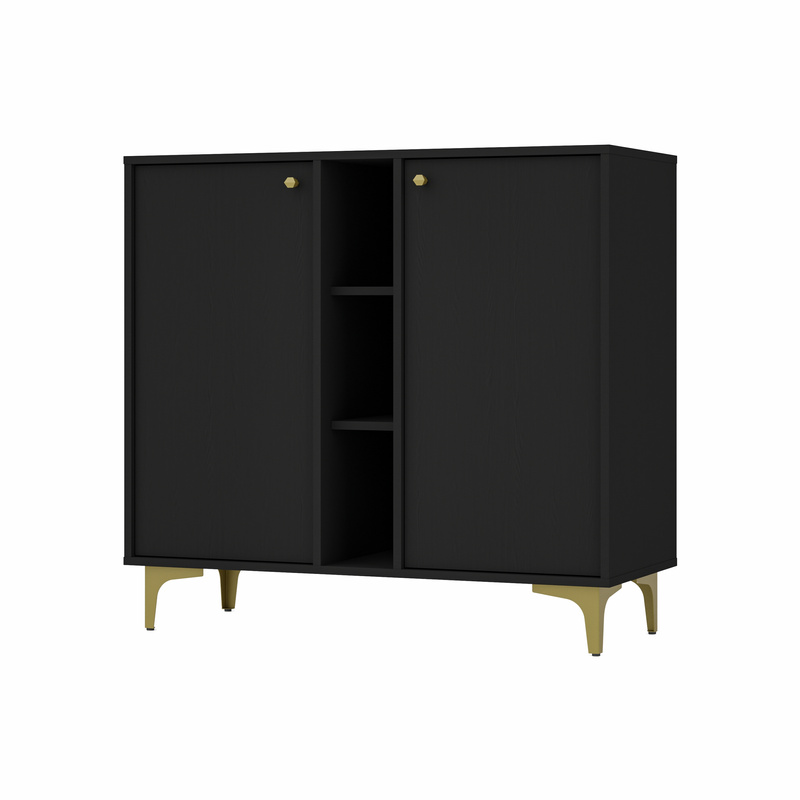 Czarna nowoczesna komoda do salonu 100 cm TOKEN