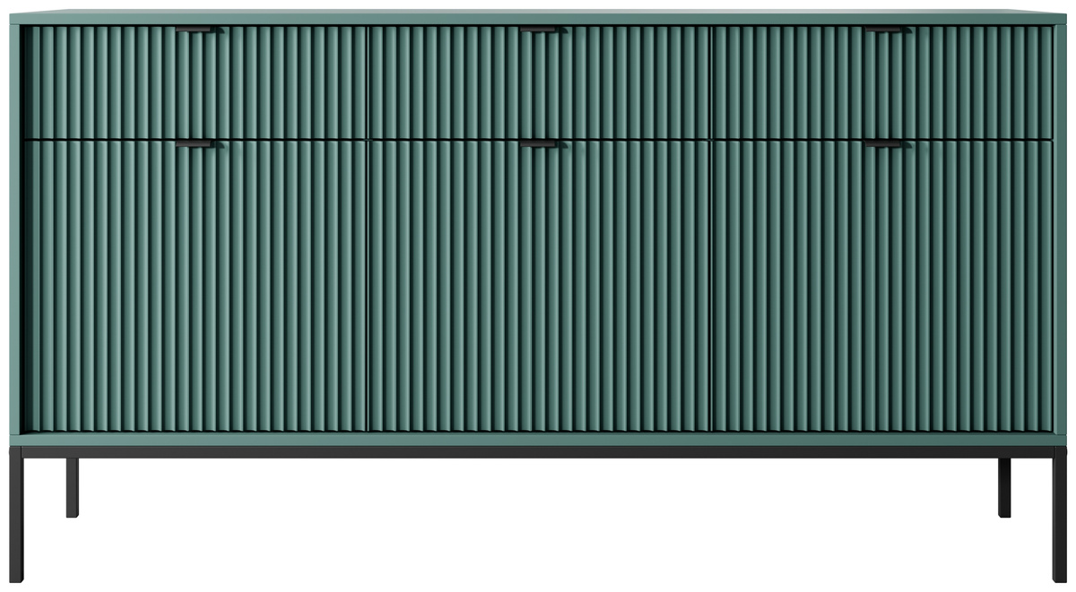Nowoczesna komoda z szufladami 154 cm AVANTI drzwi półki