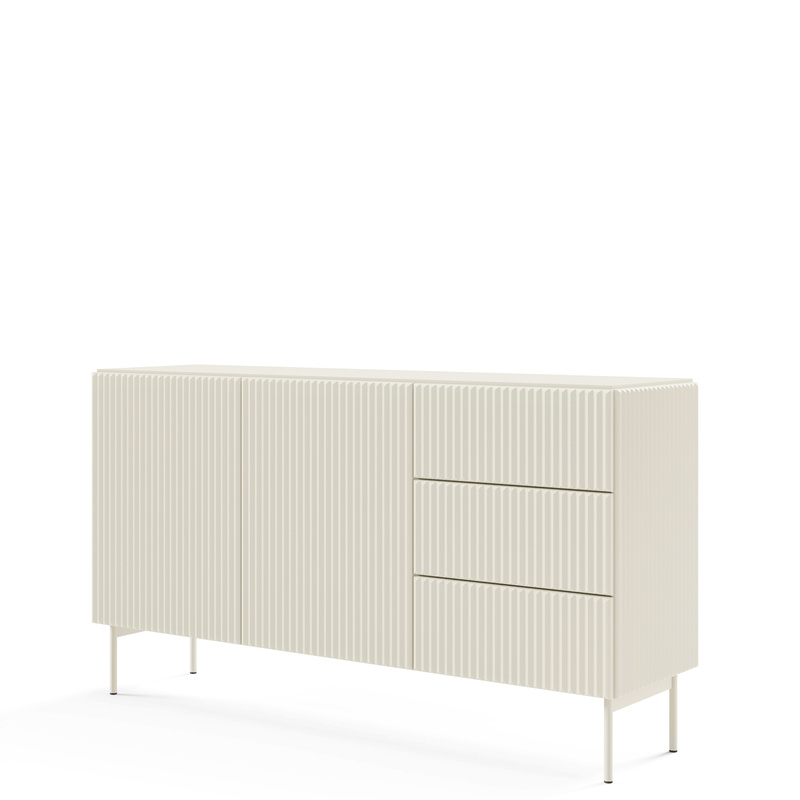 Dwudrzwiowa komoda 150 cm do salonu z szufladami kaszmir MEZZO