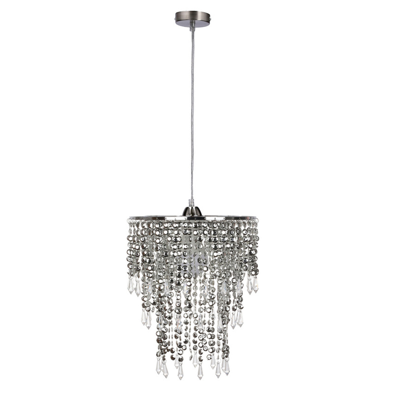 Chromowa lampa wisząca do salonu RINA 1 punkt świetlny 60W E27