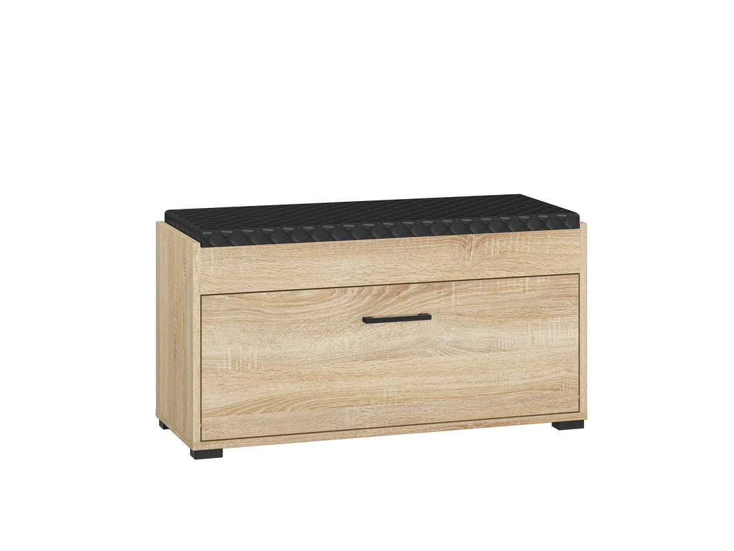 Szafka na buty 90 cm z tapicerowanym siedziskiem CARO