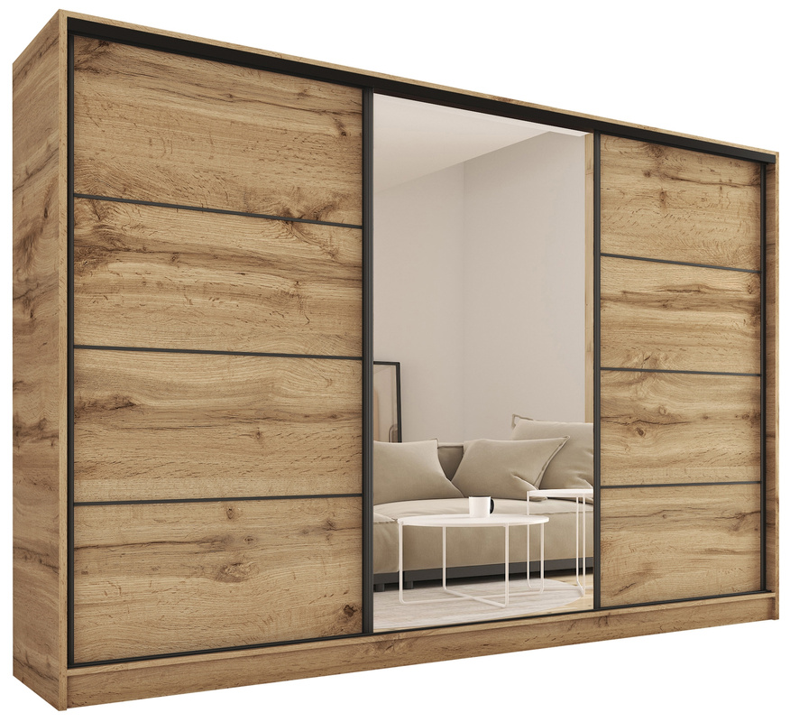 Szafa przesuwna 280 cm dąb wotan LOFT