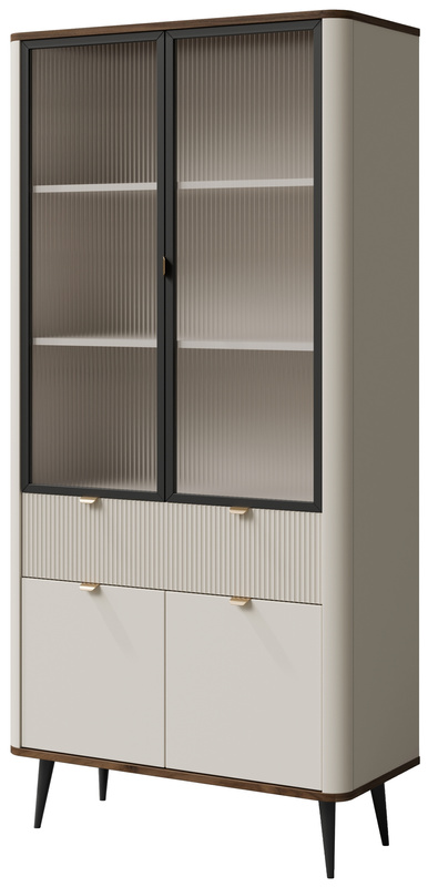 Witryna na książki do salonu 90 cm MIREL kaszmir