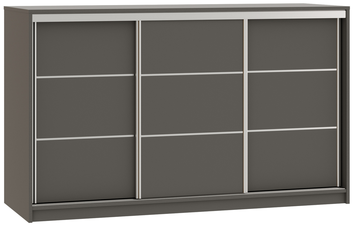 Komoda przesuwna 160 cm z szufladami do sypialni TOP grafit