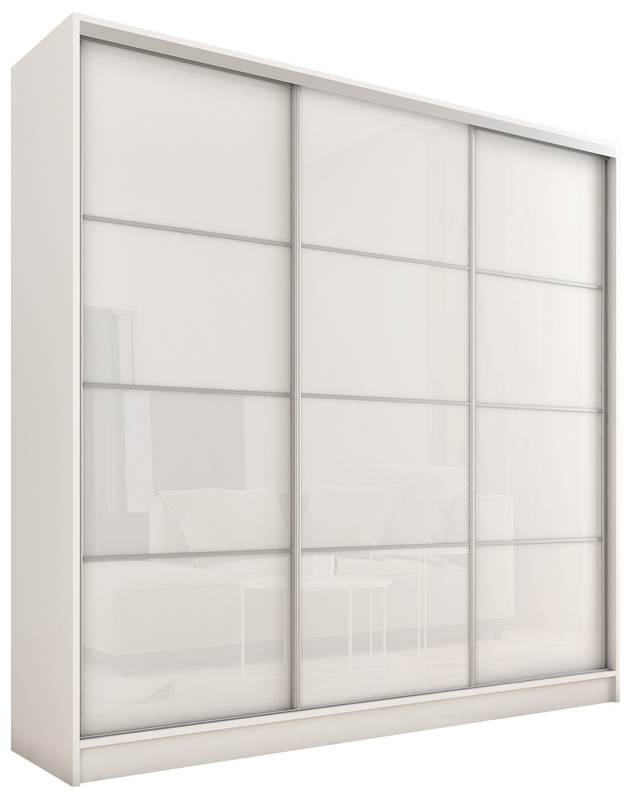 Szafa przesuwna 180 cm biała połysk TOP