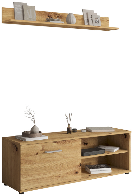 Stolik RTV do salonu pod telewizor CUBE XL dąb artiasan