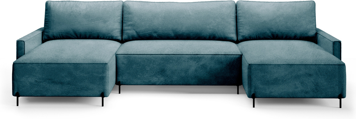 Duży narożnik loft rozkładany na nóżkach do salonu NORTON U