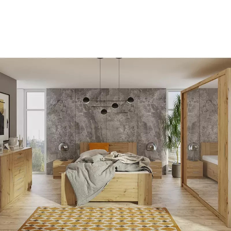 Tanie meble do sypialni dąb artisan BELLA 5