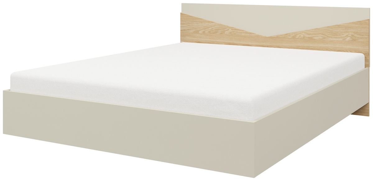 Łóżko do sypialni 160x200 cm AMADEO szary beż