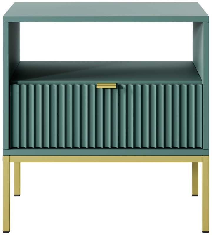 Szafka nocna z szufladą AVANTI glamour ryflowany front