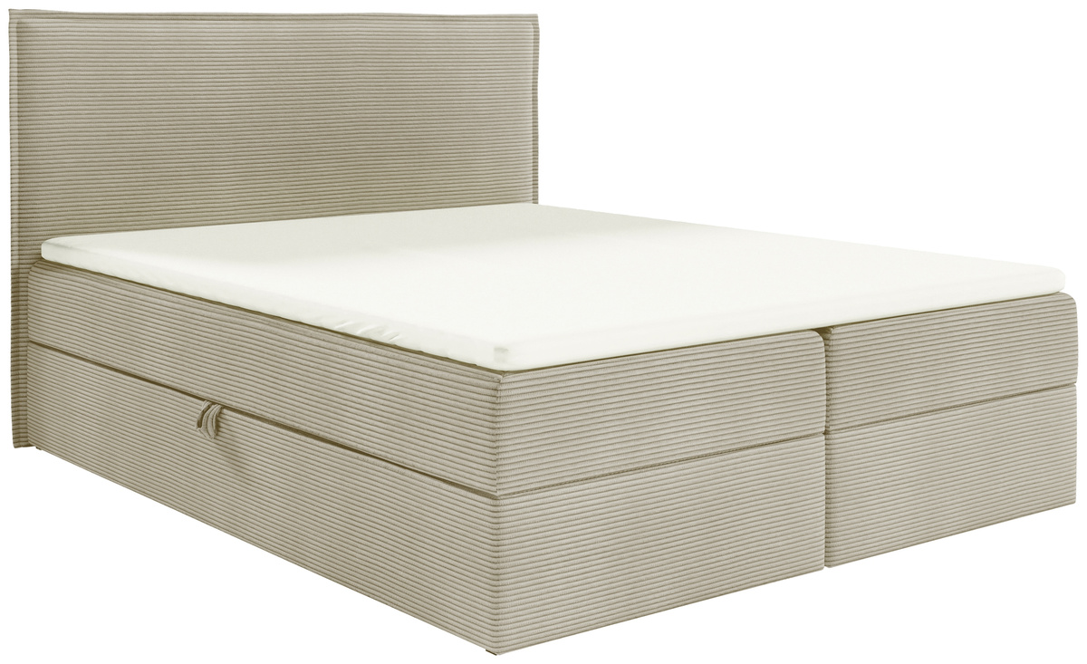 Małżeńskie kontynentalne łóżko 160x200 cm tapicerowane MALIBU