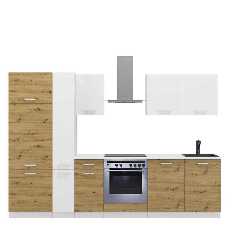 Kuchenne meble nowoczesne TONY dąb artisan 290 cm