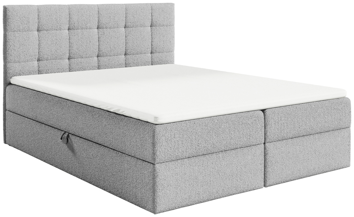 Małżeńskie łóżko dwuosobowe 180x200 cm do sypialni kontynentalne z pojemnikiem ASPEN