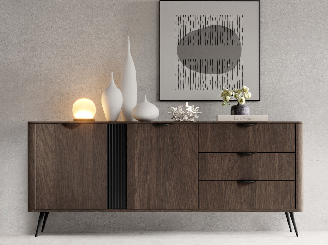 Komoda z szufladami 195 cm do salonu dąb dunin VALIO