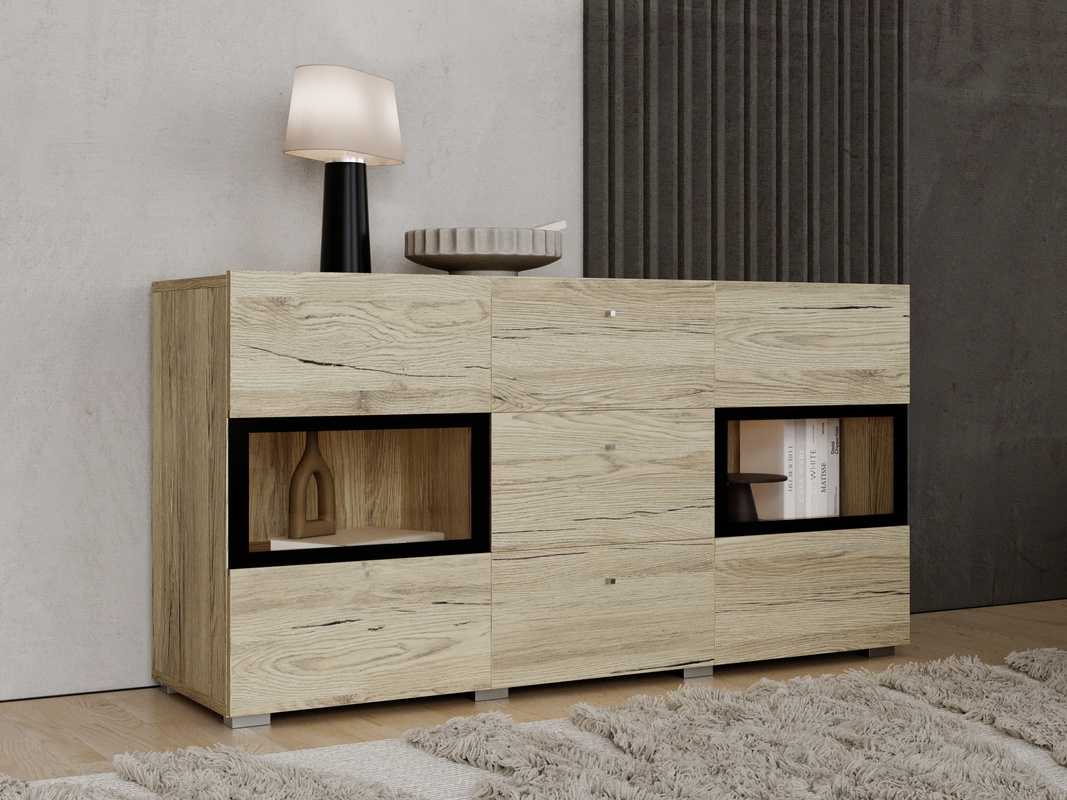 Rustykalna komoda do salonu san remo jasne BARRET