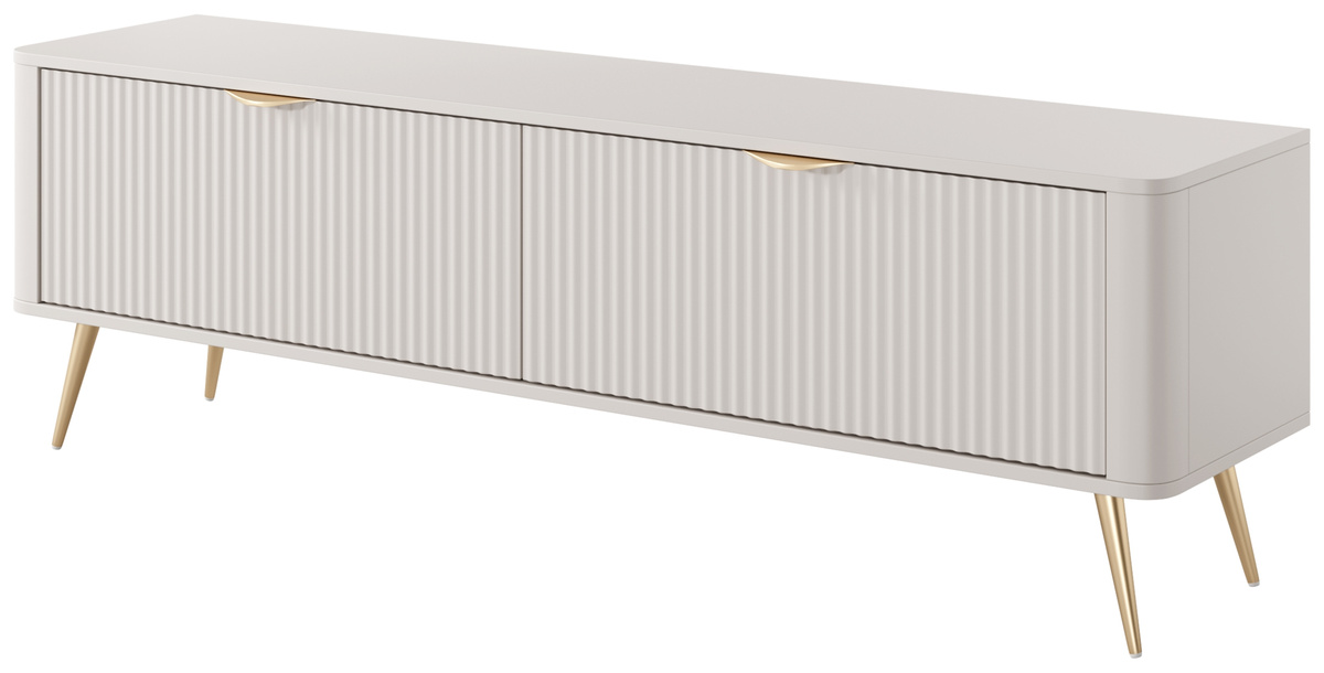 Beżowa szafka RTV 163 cm do salonu LEONTE