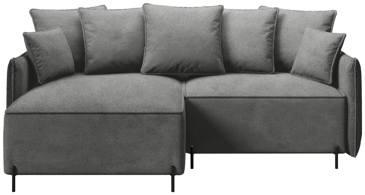 Rozkładana kanapa narożna do salonu z funkcją spania w tkaninie boucle BOCCO