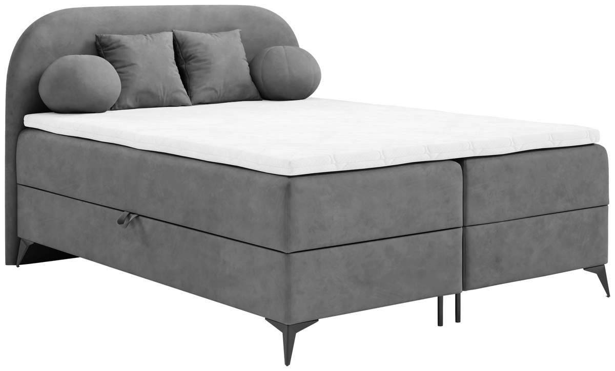 Kontynentalne łóżko tapicerowane 140x200 cm do sypialni SERENO