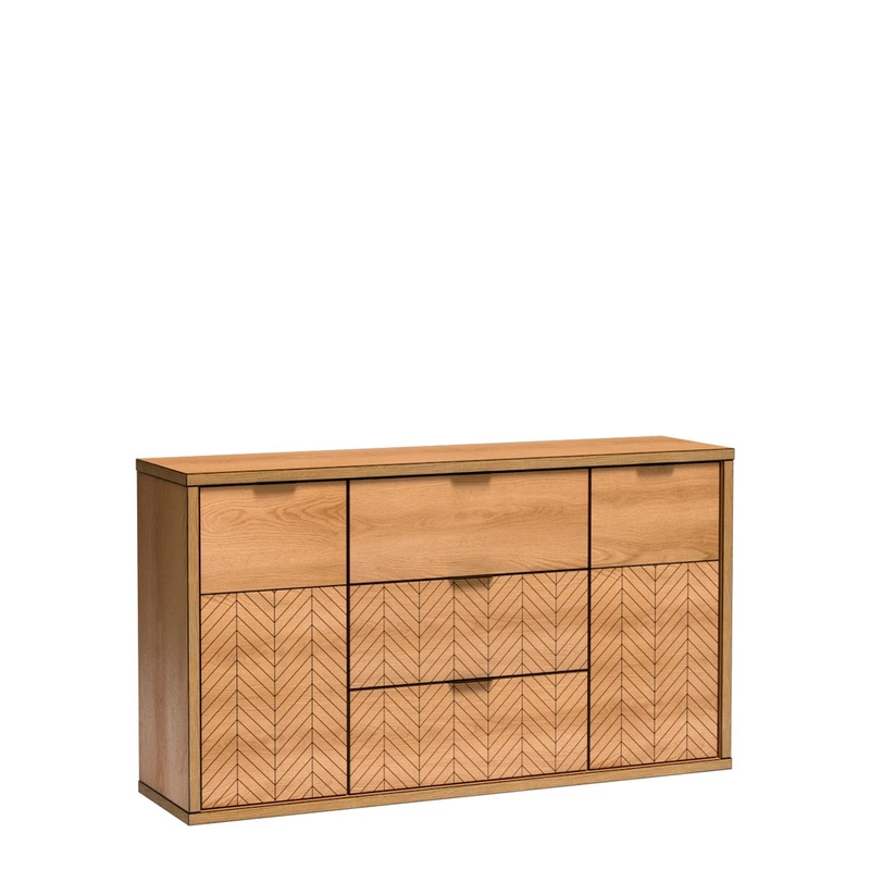 Komoda do salonu duża FONETTI dąb karmel