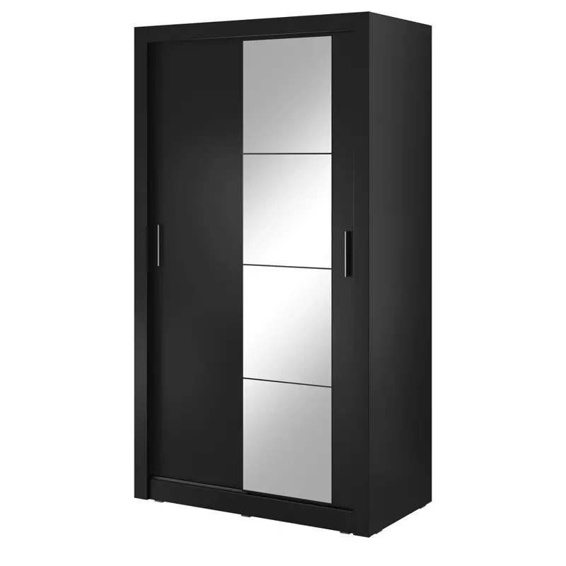 Szafa przesuwna z lustrem 120 cm półki drążki ARTI