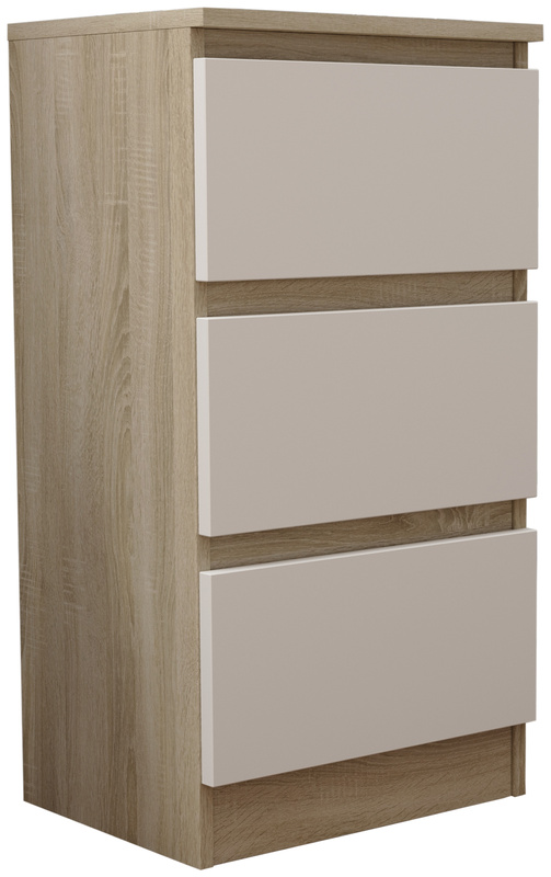 Nowoczesna mała komoda z szufladami 40 cm AMPARO dąb sonoma