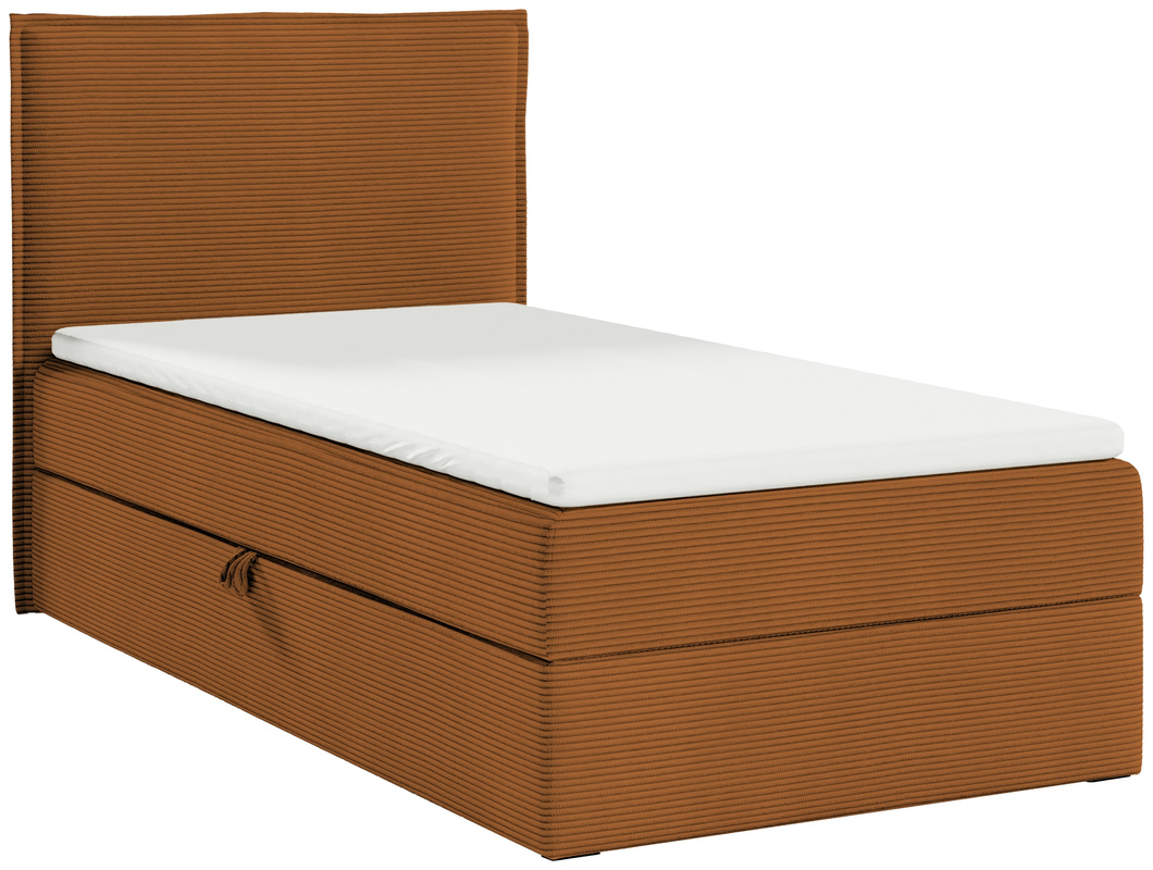 Kontynentalne łóżko tapicerowane do pokoju dziecka 100x200 cm MALIBU