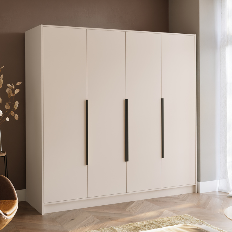 Szafa 200 cm do przedpokoju z półkami LESTO czterodrzwiowa