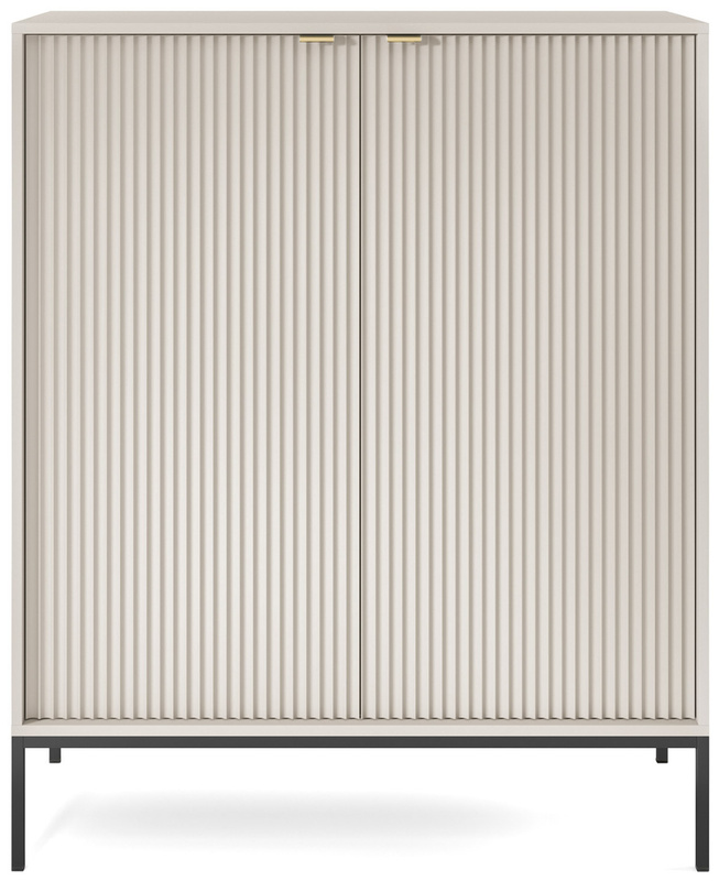 Wysoka dwudrzwiowa komoda do salonu 104 cm AVANTI cashmere