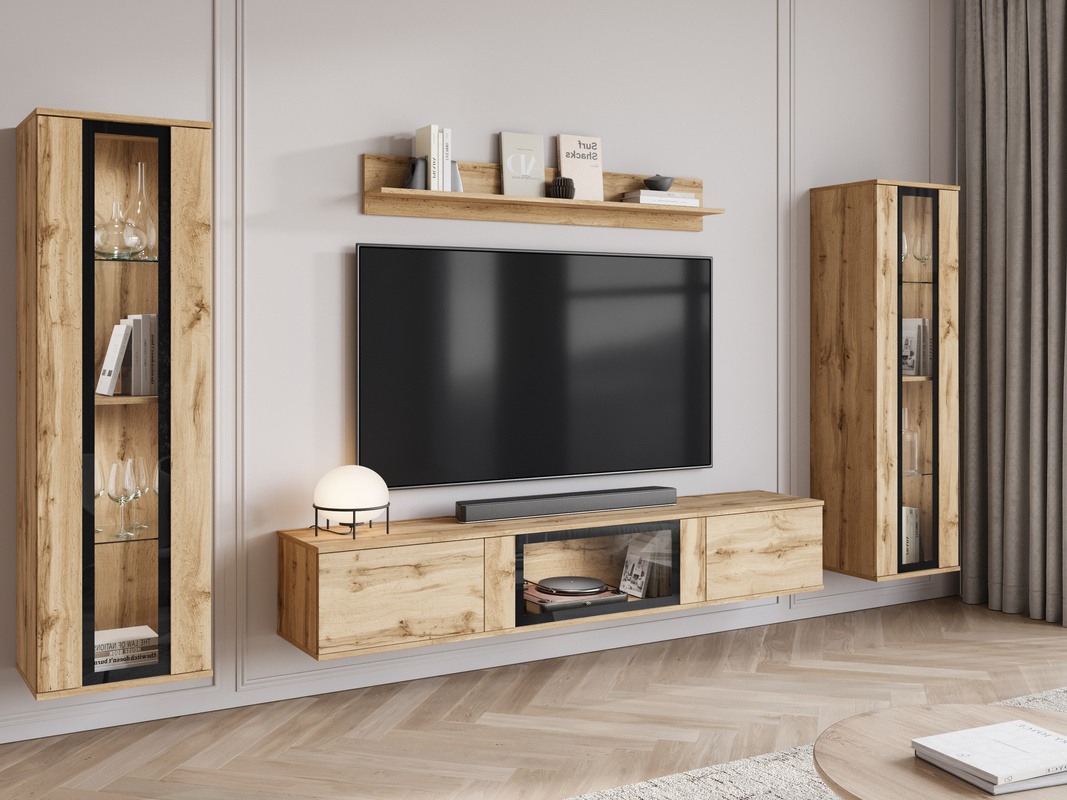Meble do salonu meblościanka dąb wotan CAVIO