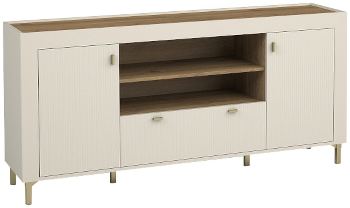 Pojemna komoda z drzwiami i szufladą 177 cm MISTY cashmere