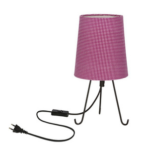 Czarna lampa stołowa do salonu SMALLY abażur fioletowy parilla