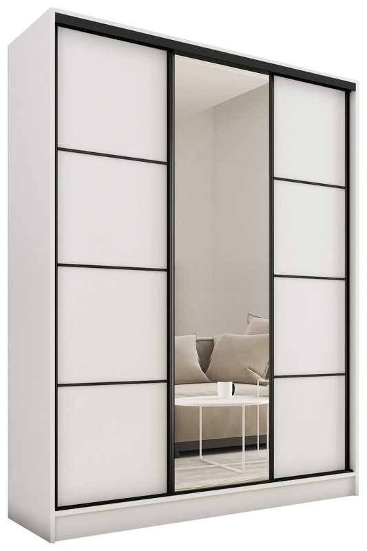 Biała szafa przesuwna 150 cm LOFT