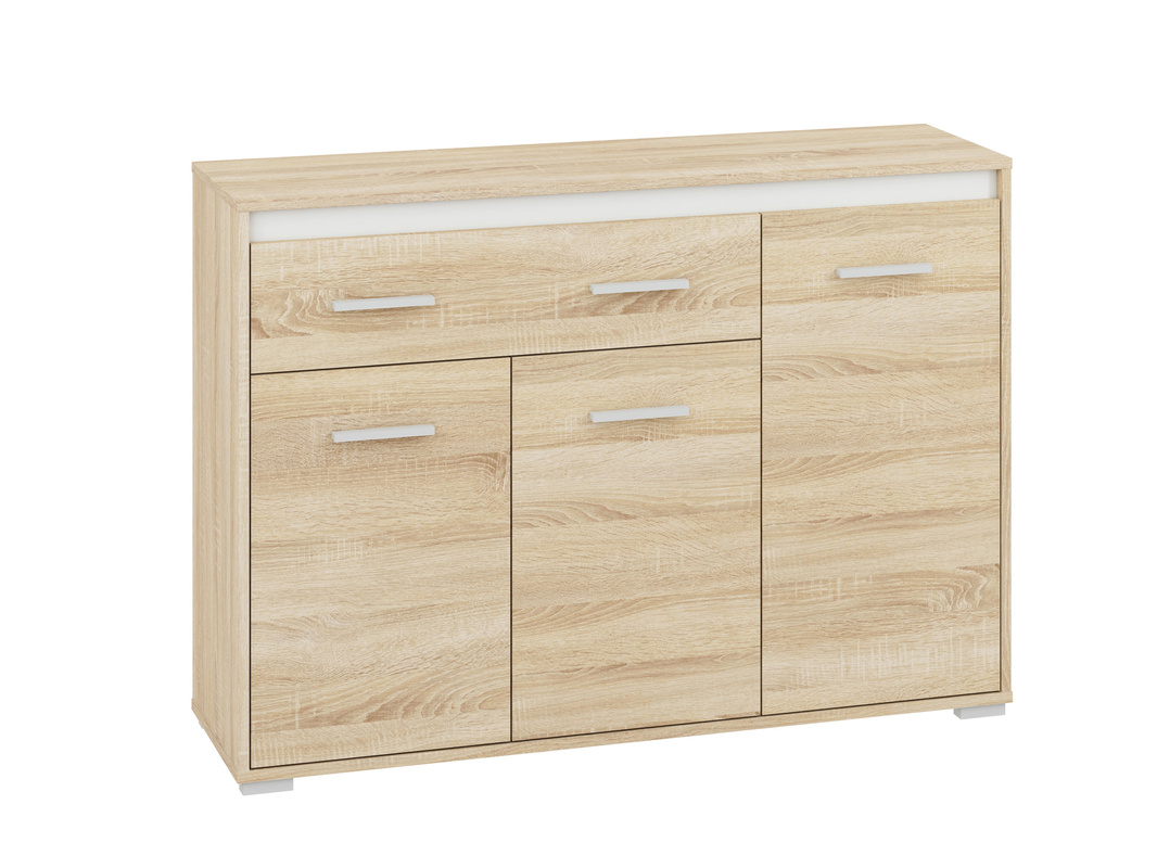 Komoda trzydrzwiowa z szufladą 120 cm AVO dąb sonoma