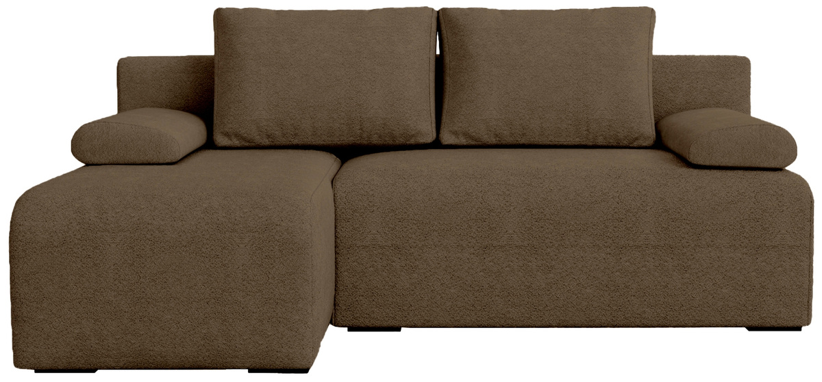 Mała kanapa narożna z funkcją spania do salonu boucle ERNEST