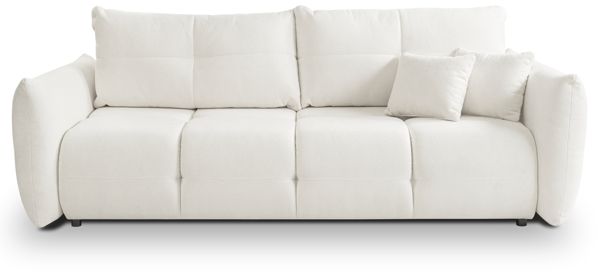 Rozkładana sofa z funkcją spania do salonu BERGAMO kremowa