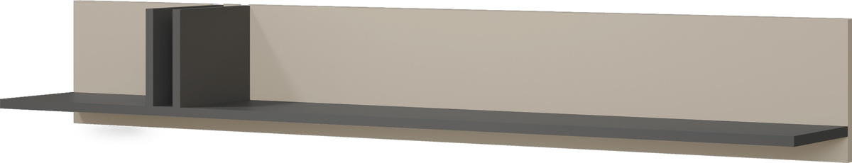 Półka wisząca na książki AVERO 150cm antracyt beż jasny