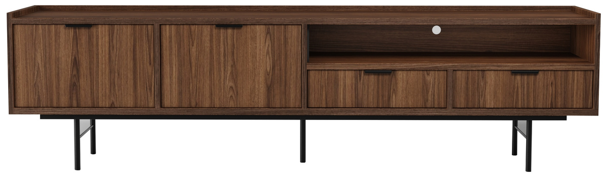 Duża szafka RTV 200 cm z szufladami ELVIO orzech warmia