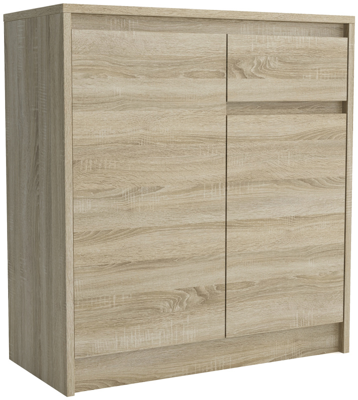 Mała komoda do przedpokoju z szufladą 75 cm ARTEGO dąb sonoma