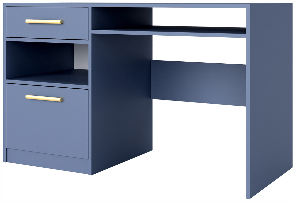 Nowoczesne biurko 125 cm z szafką do pokoju młodzieżowego BILL