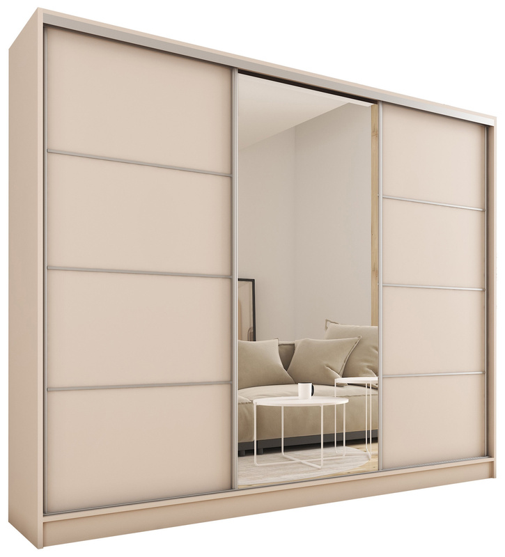 Szafa przesuwna z lustrem do sypialni TOP MAX 250 cm