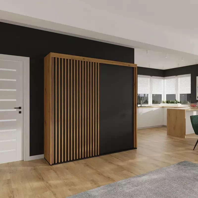 Szafa przesuwna 200 cm z lamelami NELGARI